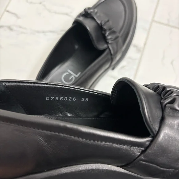 AGL Celeste Lug Sole Loafers EUR 38 Platform Chunky Leather Schoolgirl Preppy - Picture 7 of 8